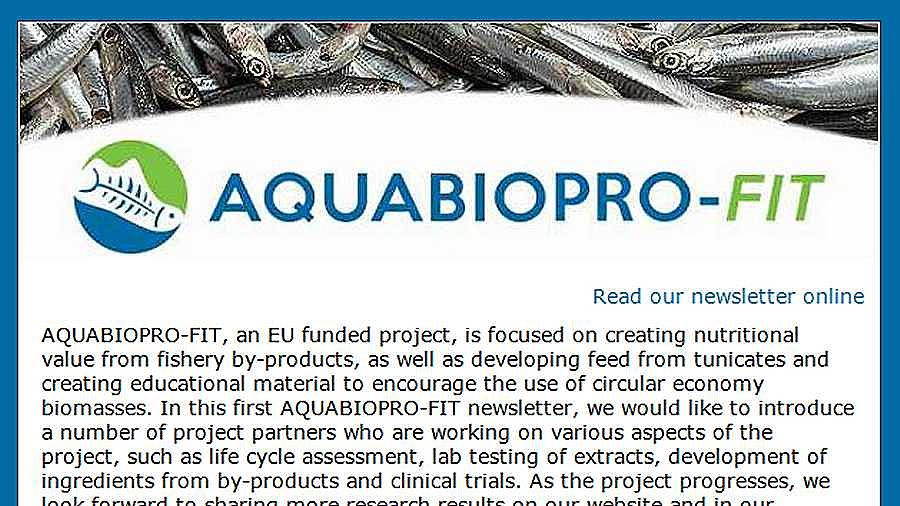 AQUABIOPRO-FIT – First newsletter